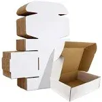 9x6x2 inches Shipping Boxes Set of 25 White Corrugated Cardboard Box Literatu...