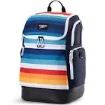 Speedo Large Teamster Backpack 35-Liter, Sodalite Blue Stripe 2.0, One Size