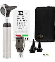 Zyrev 2 in 1 Otoscope Oph Set - Perfect for Nursing & Medical Students with Carry Case, Sight Chart & Replacement Ear Speculums