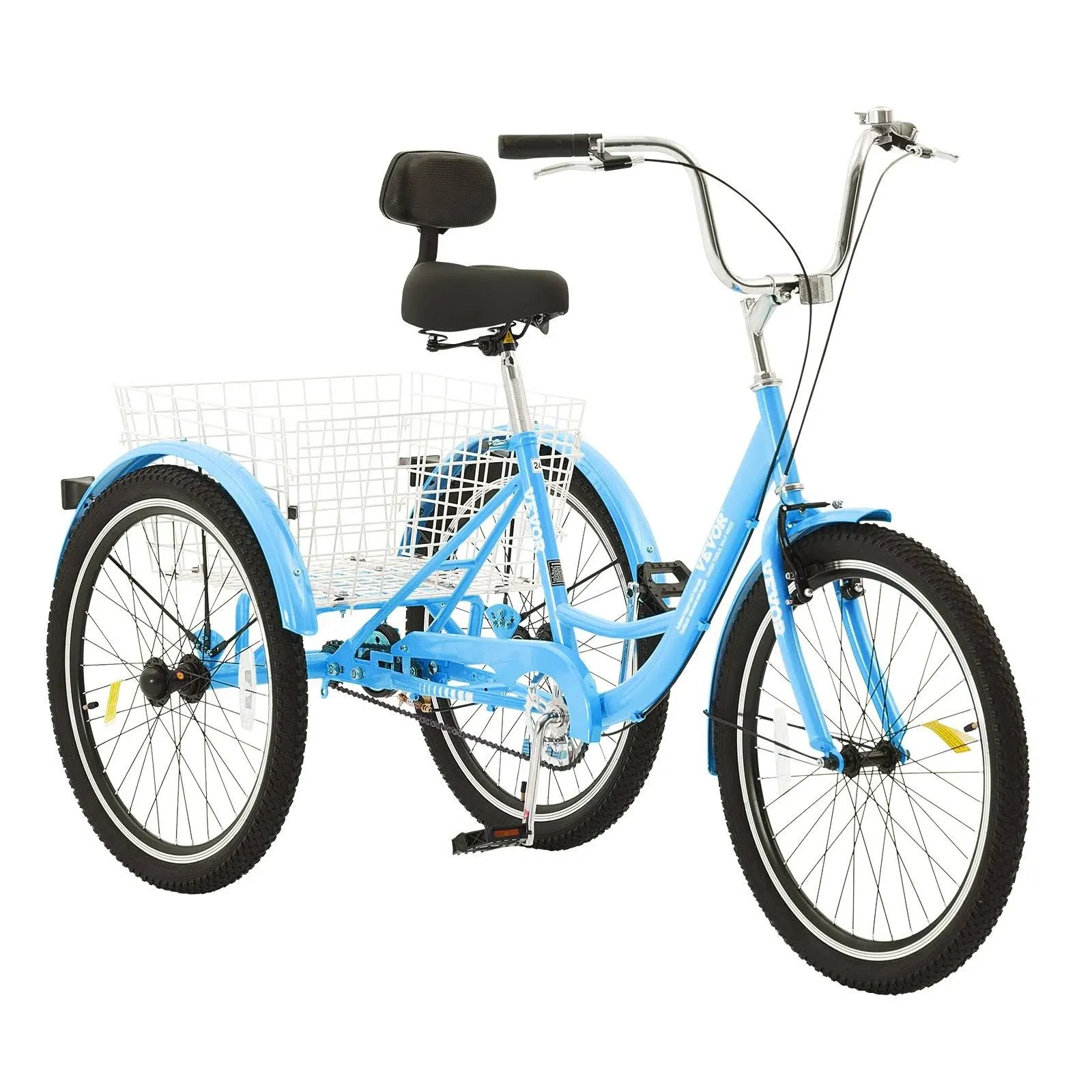 VEVOR FZDKRLSLCTG21NR63V0 24 in. Adult Tricycles Bike, Blue