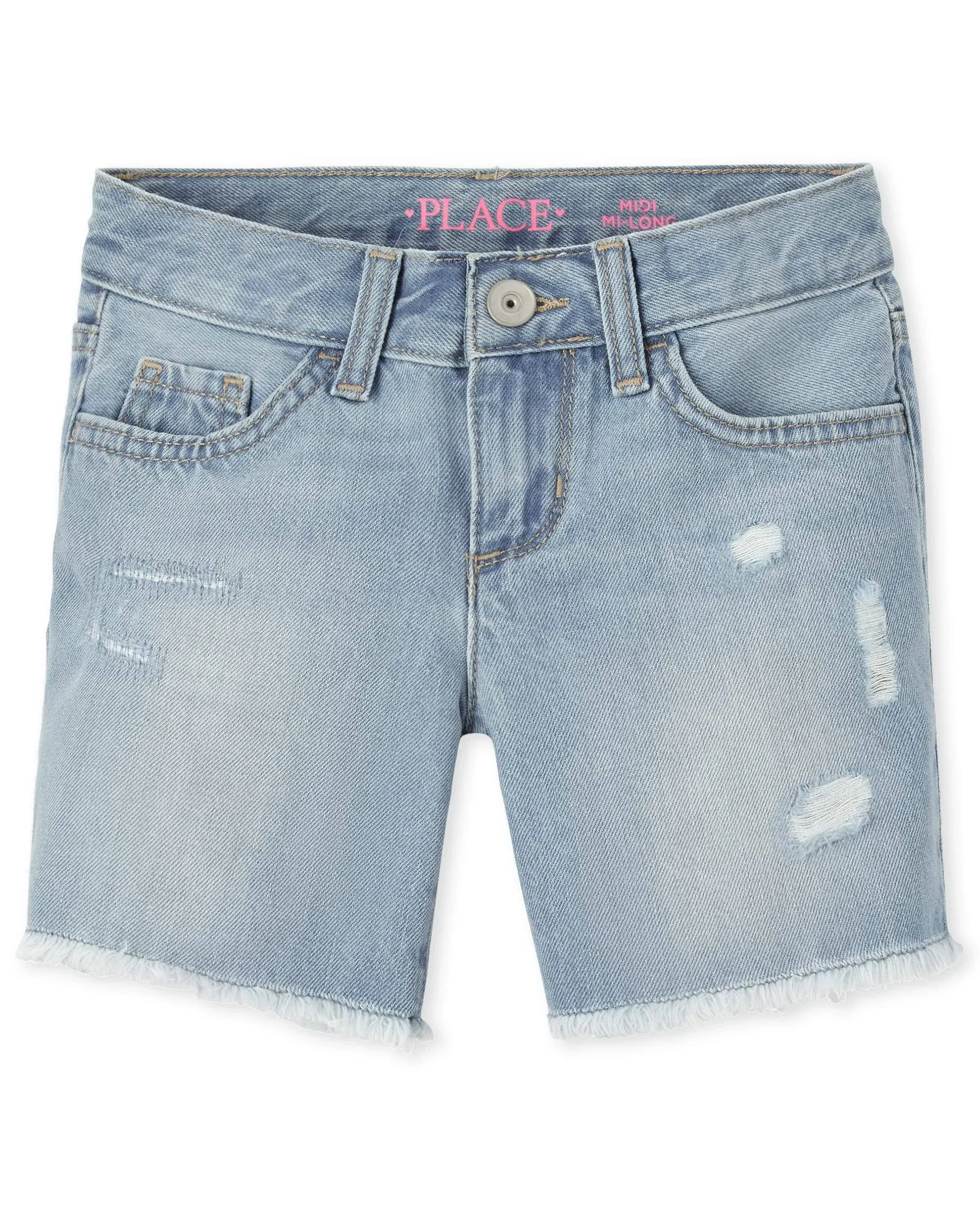 The Children's Place Girls' Denim Midi Shorts