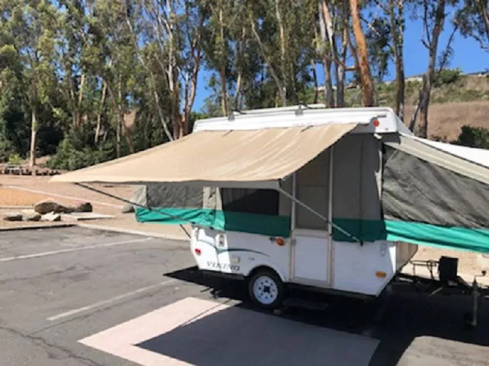 6ft Awning Beige Pop Up Tent Trailer Camping Trailer RV Awning EZ Lite Campers