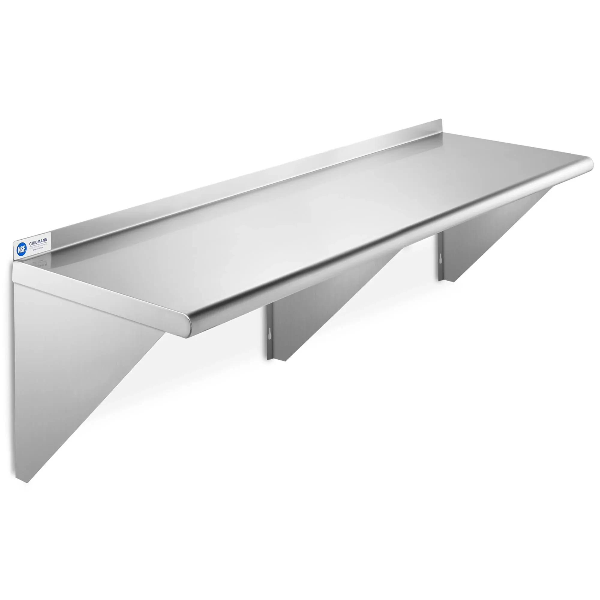 GRIDMANN Garage Wall Shelf w/ Brackets Wall-Mount 18&#034;x24&#034;x18.5&#034; Stainless Steel