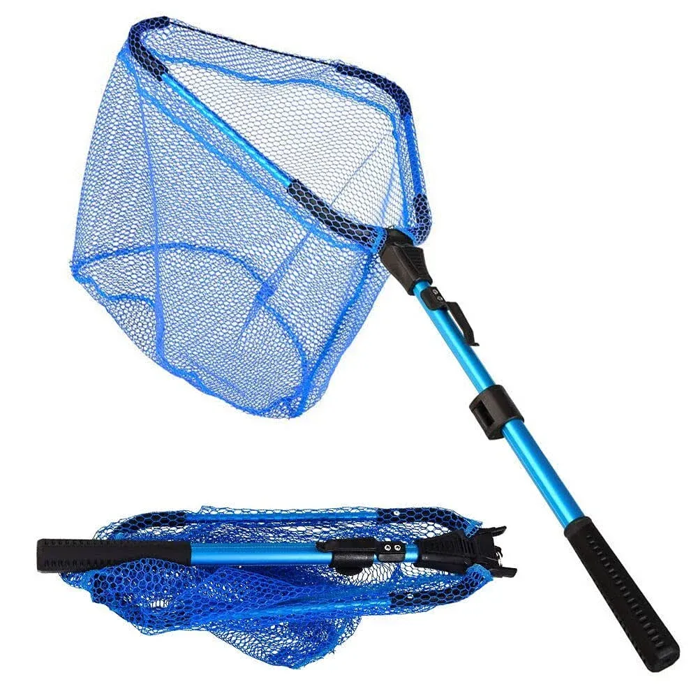 Folding Fishing Net For Freshwater Saltwater Landing Net For Fishing Collapsible