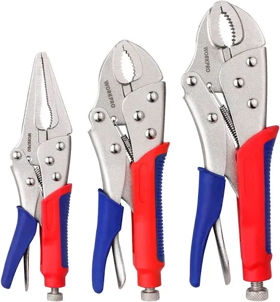 WORKPRO 3-piece Locking Pliers Set