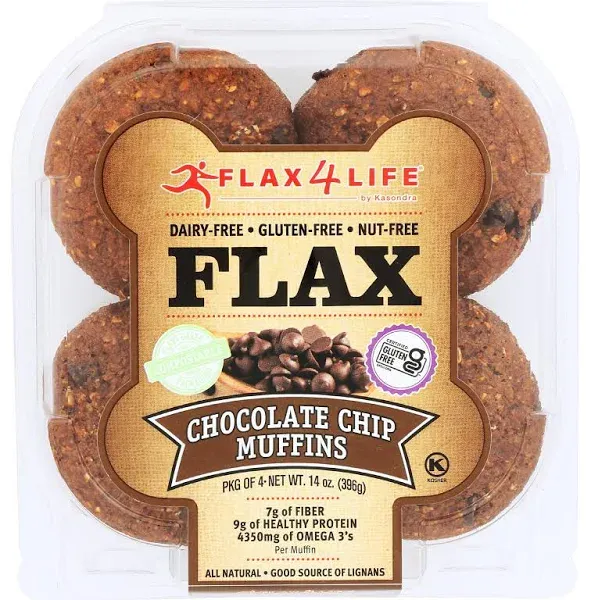 Flax4Life Chunky Chocolate Chip Flax Muffins