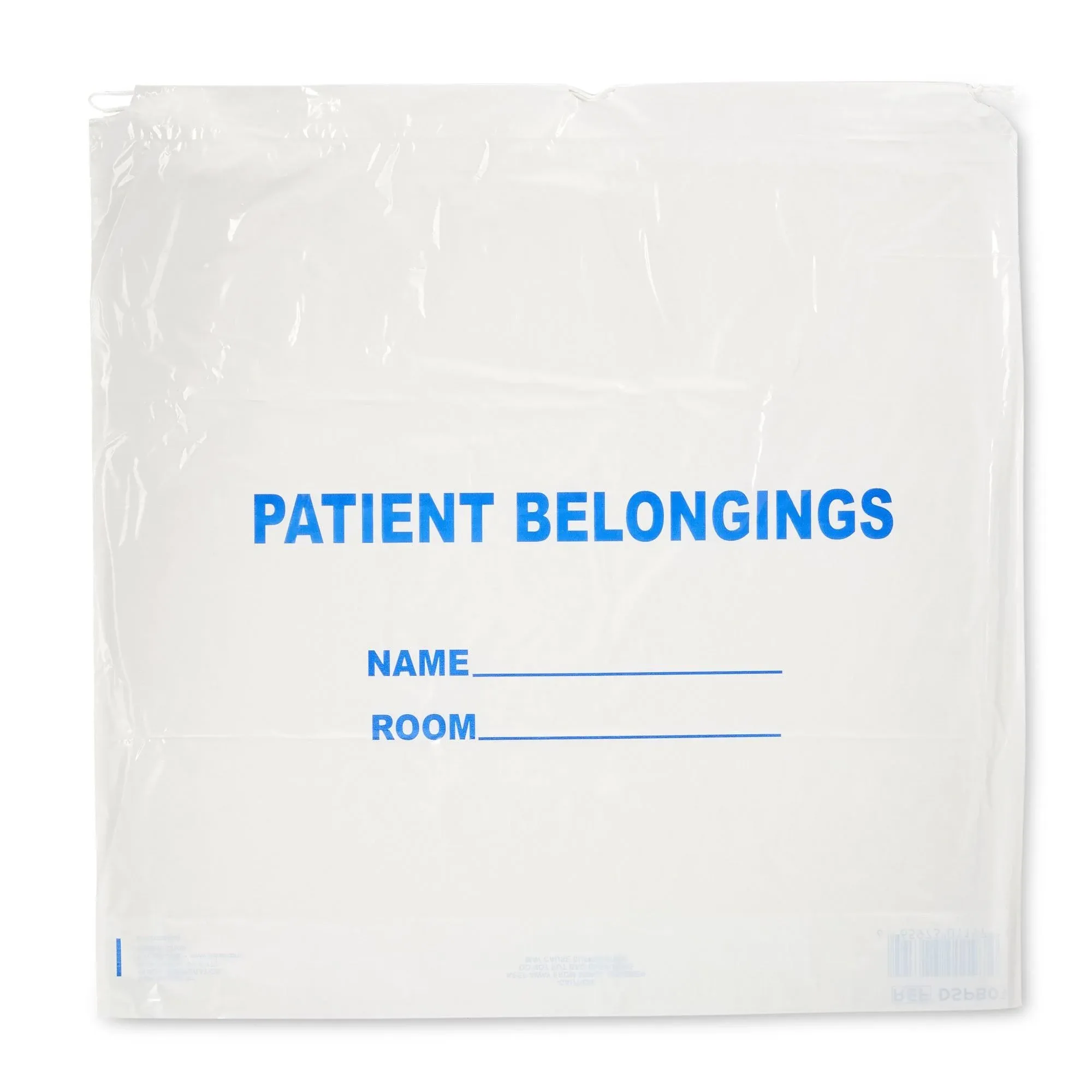 Donovan Industries Patient Belongings Bag 20 x 20&quot; Polyethylene Drawstring Closure White, 250 EA/CS