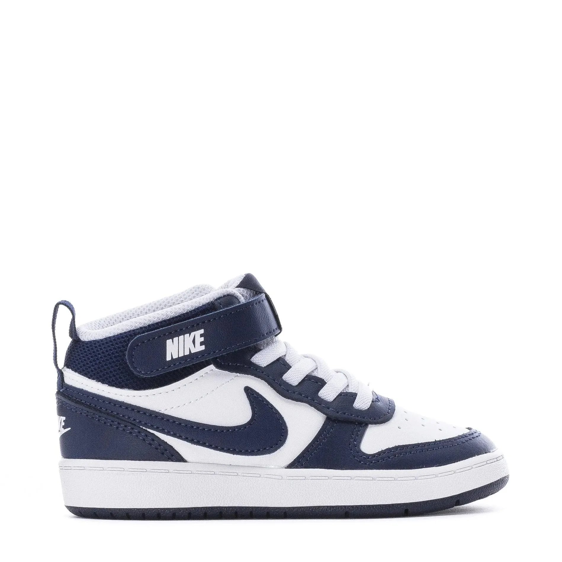 Boys' Nike Court Borough Mid 2 Sneakers in White/Blue Size 7 - Toddler