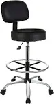 AmazonBasics Drafting Stool with Adjustable Foot Rest - Black