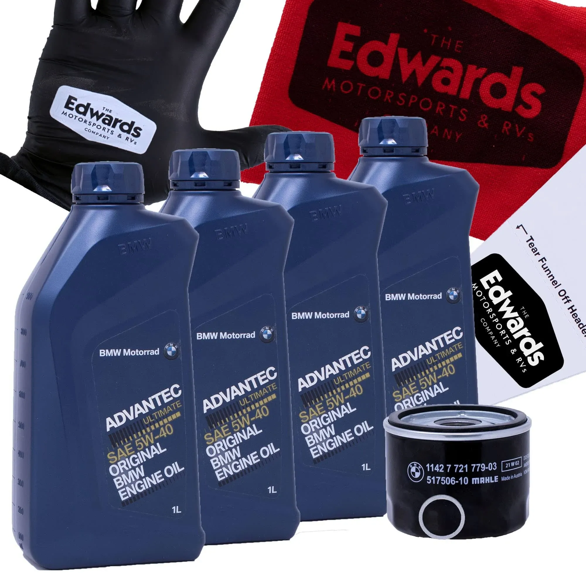 Edwards Oil Change Kit fits 2013-2022 Motorrad R1200/R1250 Motorcycle