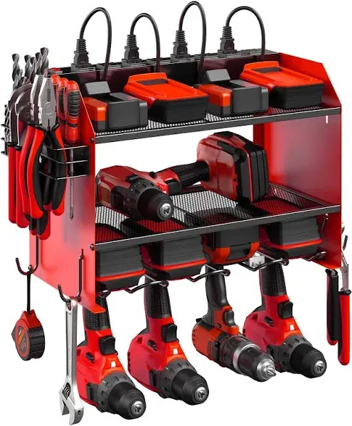 Modular Power Tool Organizer Wall Mount Charging Station