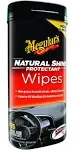 Meguiar's Natural Shine Plastic/Rubber/Vinyl Protectant Wipes 30 ct