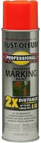 Rust-Oleum 266590 Professional 2X Distance Inverted Marking Spray Paint, 15 oz,