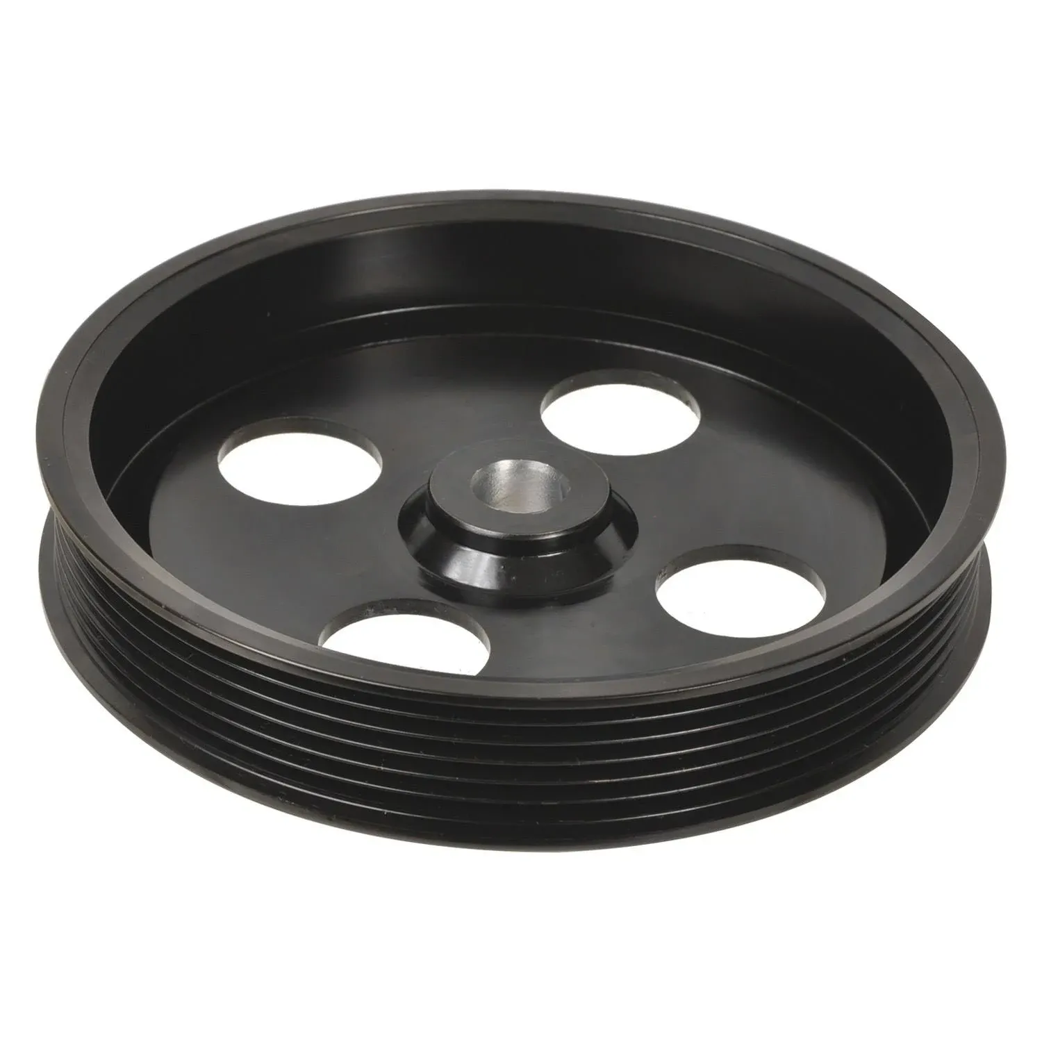 A1 Cardone® 3P-35155 New Series Power Steering Pump Pulley - Black, Steel, Serpentine, Direct Fit, Sold individually