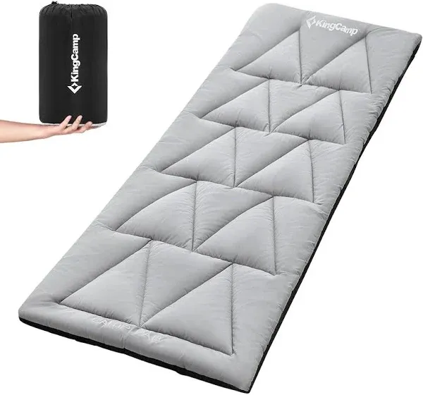 KingCamp Cot Pad for Camping, Comfortable Lightweight Sleeping Mat, Soft Warm Non-Slip Cot Mattress Topper for Outdoor & Indoor, Picnic, Hiking, Backpacking, Yoga