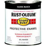 Rustoleum Protective Enamel Oil Based Paint, Gloss Black 7779502 - 1 qt can