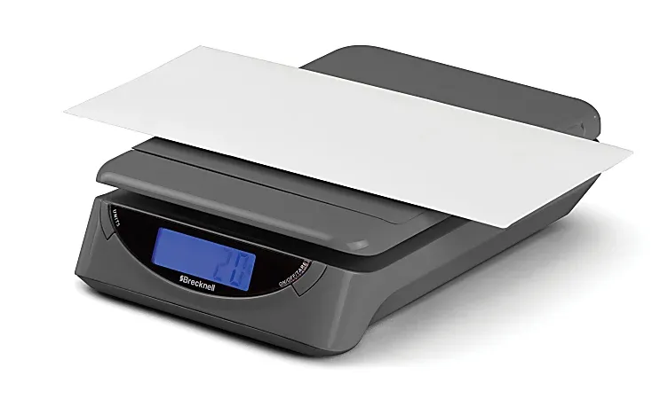 Brecknell&reg; Electronic Postal Scale, 25-Lb Capacity, Gray