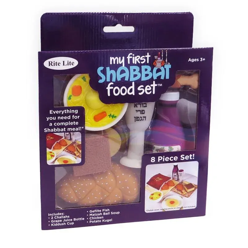 Rite Lite My First Shabbat Food Set - Shabbat Gift Set for Kids, Jewish Kids Gift, Judaica Pretend Play, Fun & Educational Shabbat Bulk Gift Set!