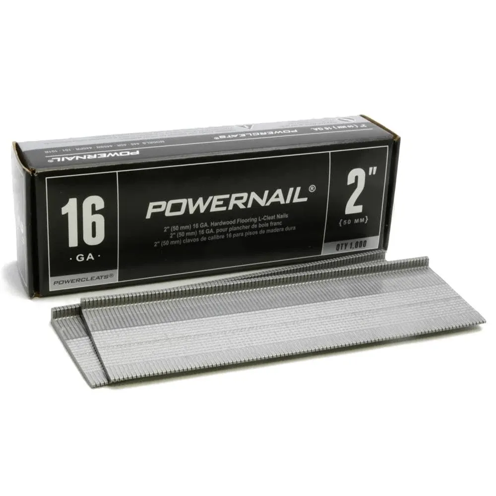 Powernail L175165 16-Gauge 1-3/4-Inch Length L-Cleat Flooring Nails (5000 ct)