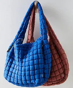 Free People Movement - Quilted Carryall in Dusty Blue