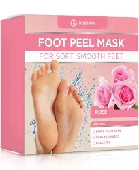 DERMORA Exfoliating Foot Peel Mask for baby soft feet Dry Cracked Callus Dead...