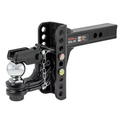 Curt Adjustable Channel Mount with 2&#034; Ball &amp; Pintle (2&#034; Shank, 13K lbs.) 45907