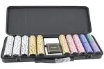 SLOWPLAY Nash 14g Clay Poker Chips Set for Texas Hold’em, 500 Pcs [With Numbered Values] Features A High-end Chip Case with Extra Durable German