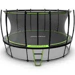 JumpFlex HERO 12&#039; Trampoline for Kids Outdoor Play Equipment with Net &amp; Ladder