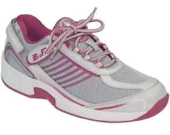 OrthoFeet 973 Women&#039;s Verve Tie-Less Orthopedic Sneakers, BioFit ,Fuchsia- US 9