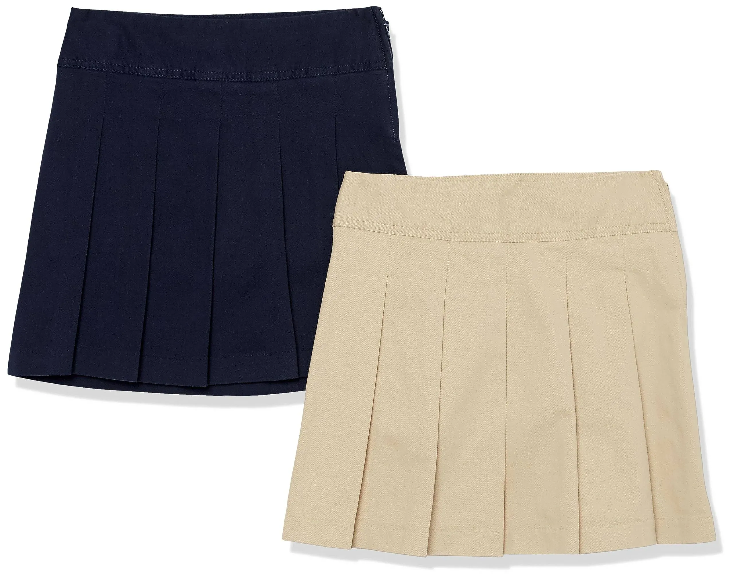 The Children's Place Girls' Uniform Pleated Skort 2 Pack