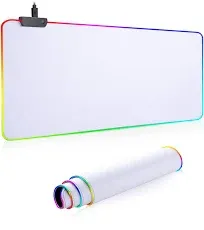 RGB Mousepad LED Mouse Pad Large Mouse PADLED and Big Mouse matWhite