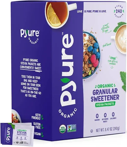 Pyure Organic Stevia Sweetener Packets