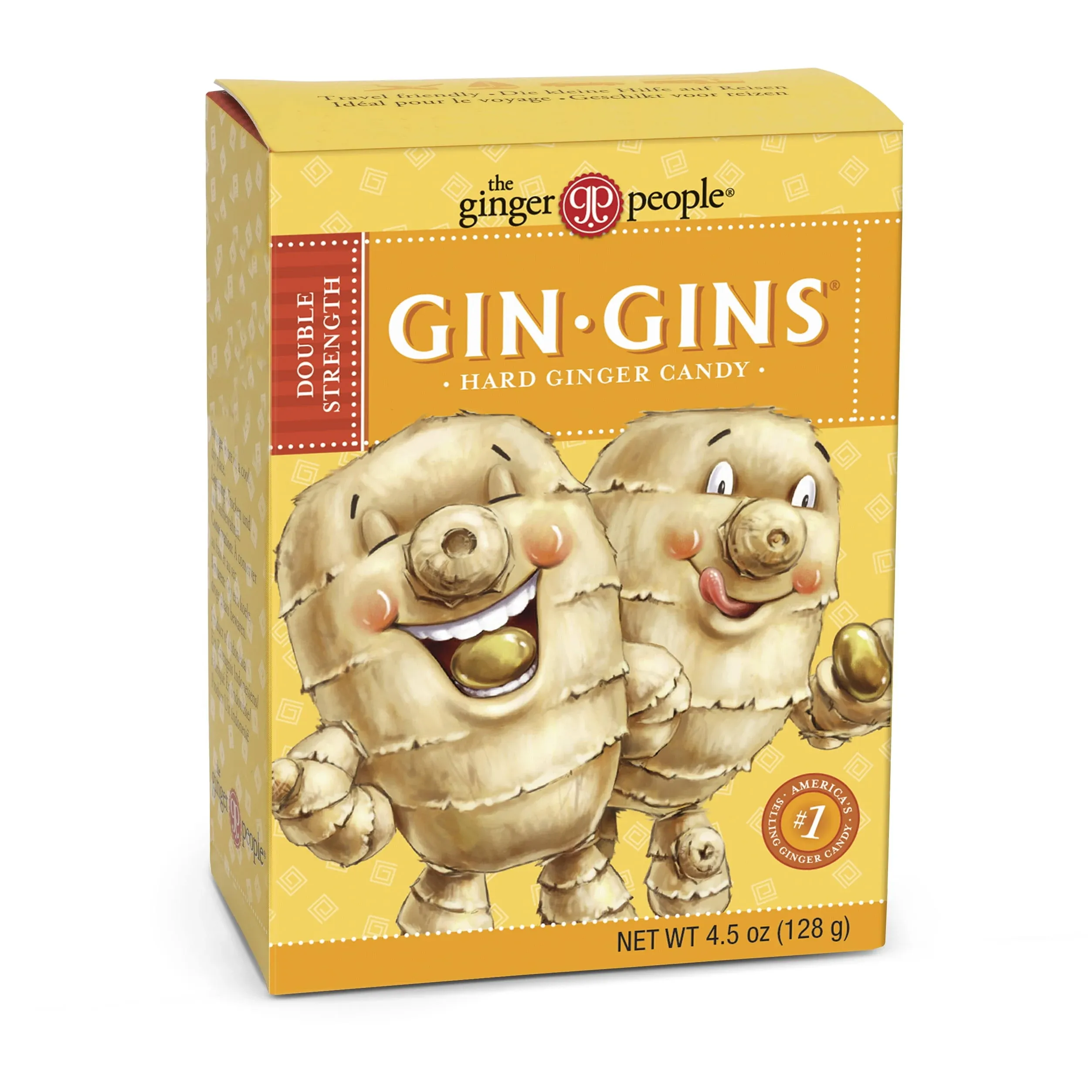 Ginger People Gin Gins Ginger Candy, Hard, Double Strength - 4.5 oz