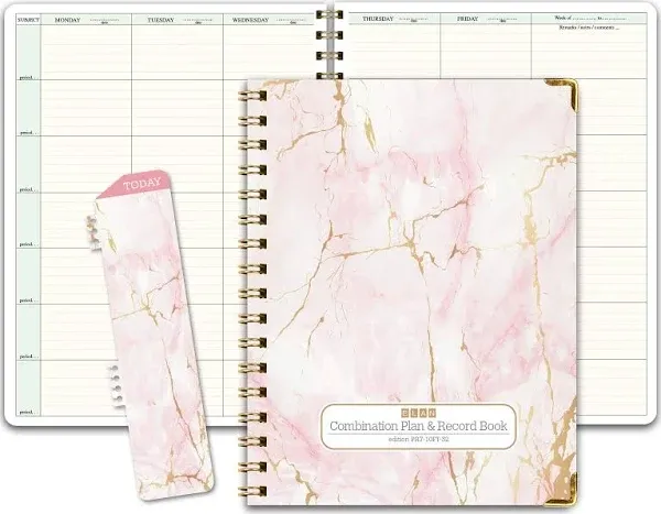 HARDCOVER Combination Plan and Record Book (PR7-10 - Pink Marble)