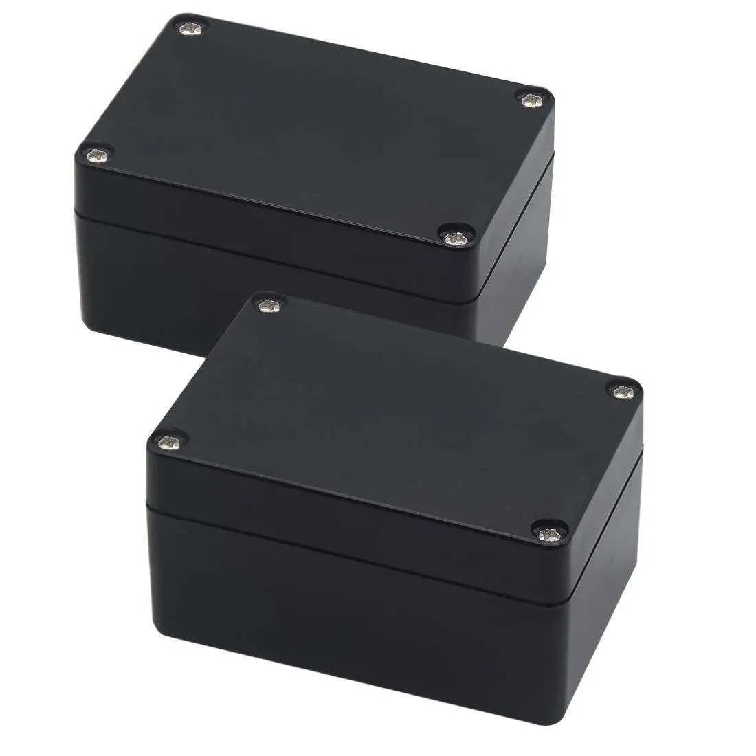 2-Pack Project Box, ABS Plastic, IP65 Waterproof, Black, 3.94x2.68x1.97 Inch