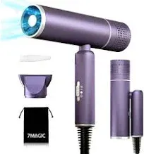 7MAGIC Foldable Hair Dryer, Powerful Ionic Blow Dryer for Fast Drying, Travel Ha