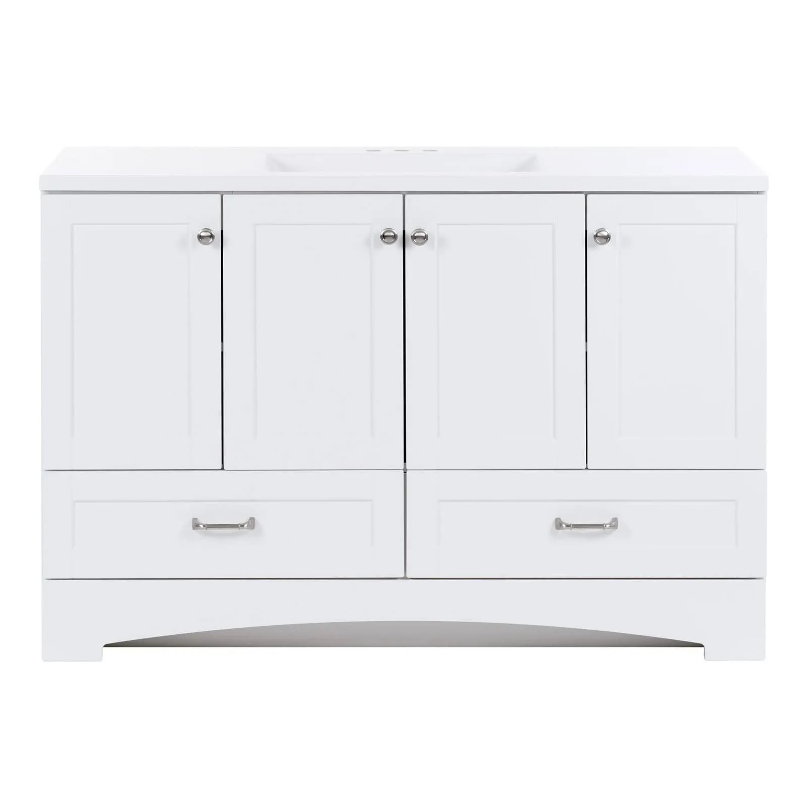 Spring Mill Cabinets Emlyn Bathroom Vanity with 3 Cabinets, 2 Shelves, 2 Drawers