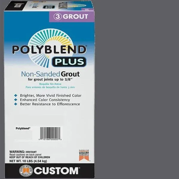 Polyblend Plus Non-Sanded Grout, Charcoal, 10 lb.