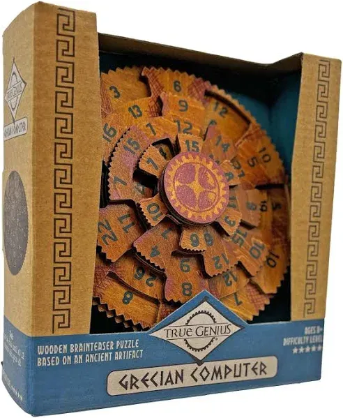 Collections Etc Grecian Computer Wooden Puzzle Game