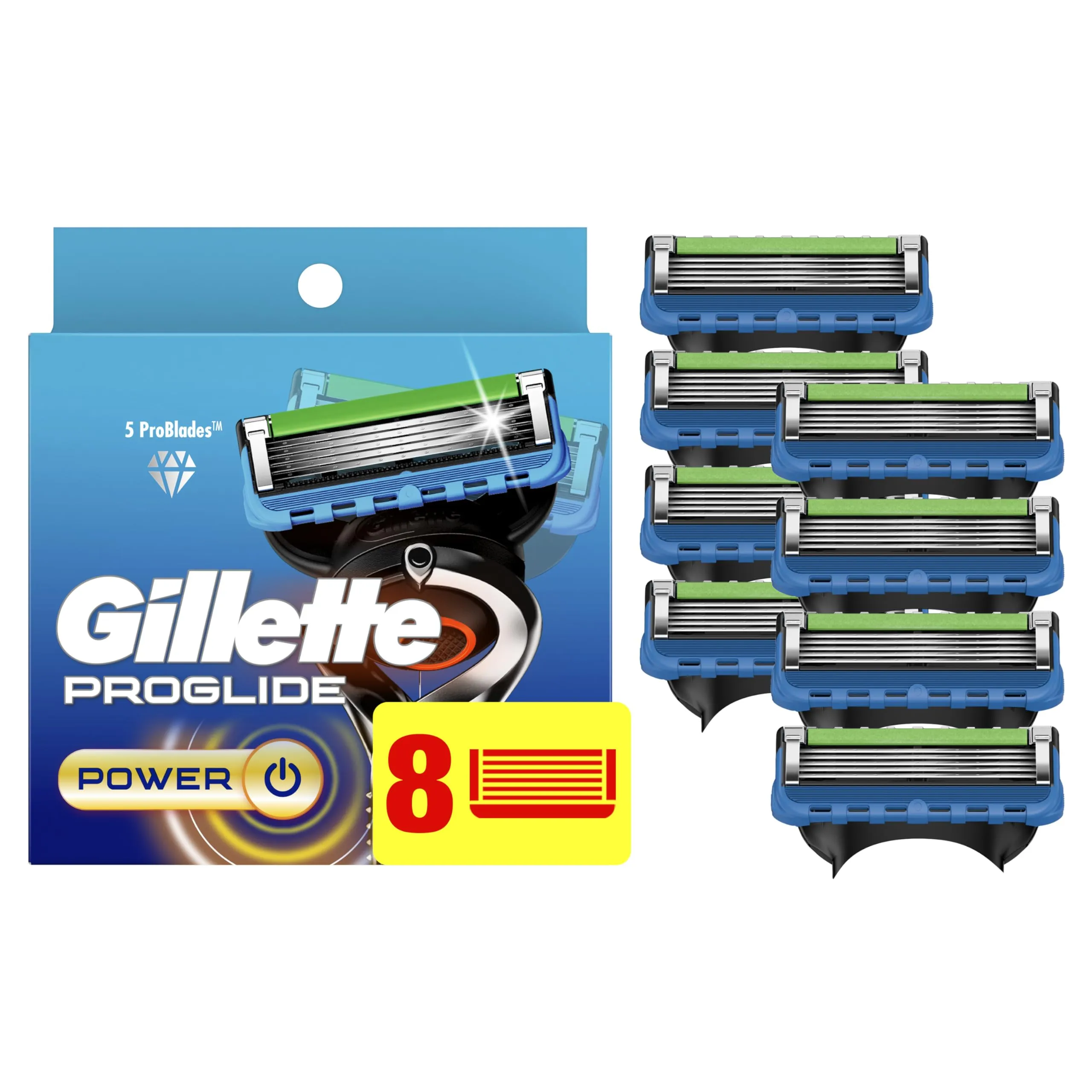 Gillette Fusion5 Proglide Men's Razor Blades - 004740030287 (8 Pack)