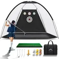 Himal Outdoors Golf Practice Net, Golf Net Backyard Driving, 9.8x6.5x5.8 FT