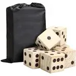 Hathaway High Roller Yard Dice Set with Black Nylon Storage Bag