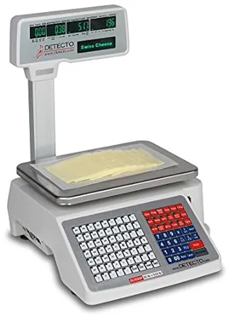 Detecto DL1030P Deli Scale with Integral Printer, Tower Pole Display, 30 lb. x 0.01 lb.