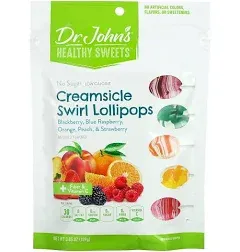 Dr. John's Healthy Sweets Sugar Free Creamsicle Swirl Oval Lollipops