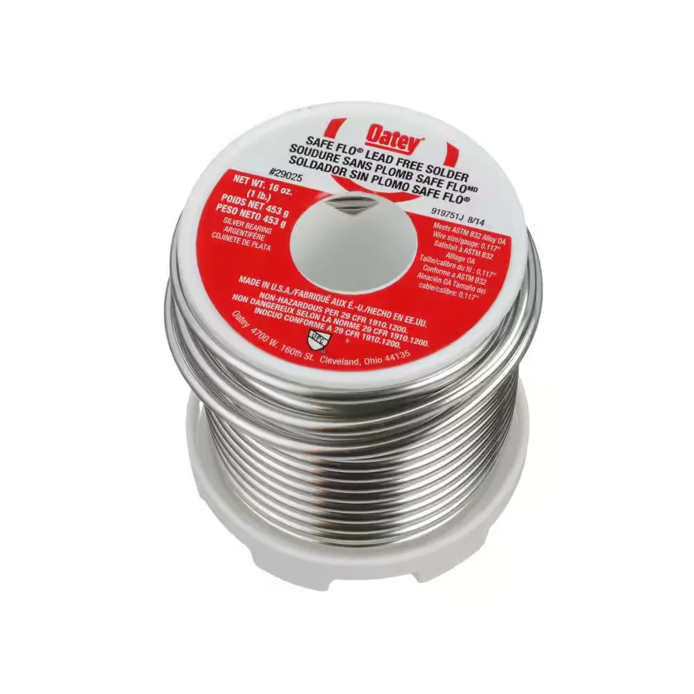 29025 Safe-Flo Wire Solder, 1 Lb Bulk, Solid, Gray, Silver