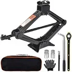 HEYPUB 2 Ton (4409 lbs) Car Jack Kit Tire Jack Tool Kit Universal Car Emergency Kit with Lug Wrench Tire Changing Kit for Auto/SUV/MPV