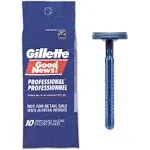 Gillette Goodnews Regular Disposable Razor, 2 Blades, Navy Blue, 10/Pack, 10 Pack/Carton