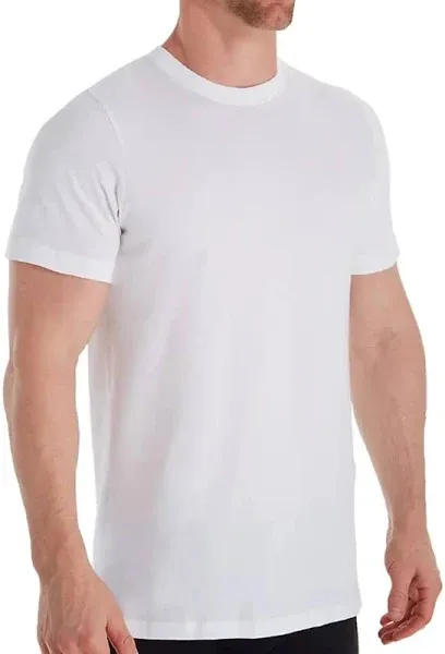 New 6 Pack Mens 100% Cotton Crew Neck Tagless T-Shirt Undershirt Tee White S-XL