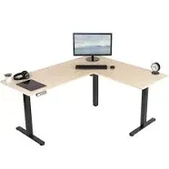 Vivo Height Adjustable 75 x 63 inch Corner Stand Up Desk