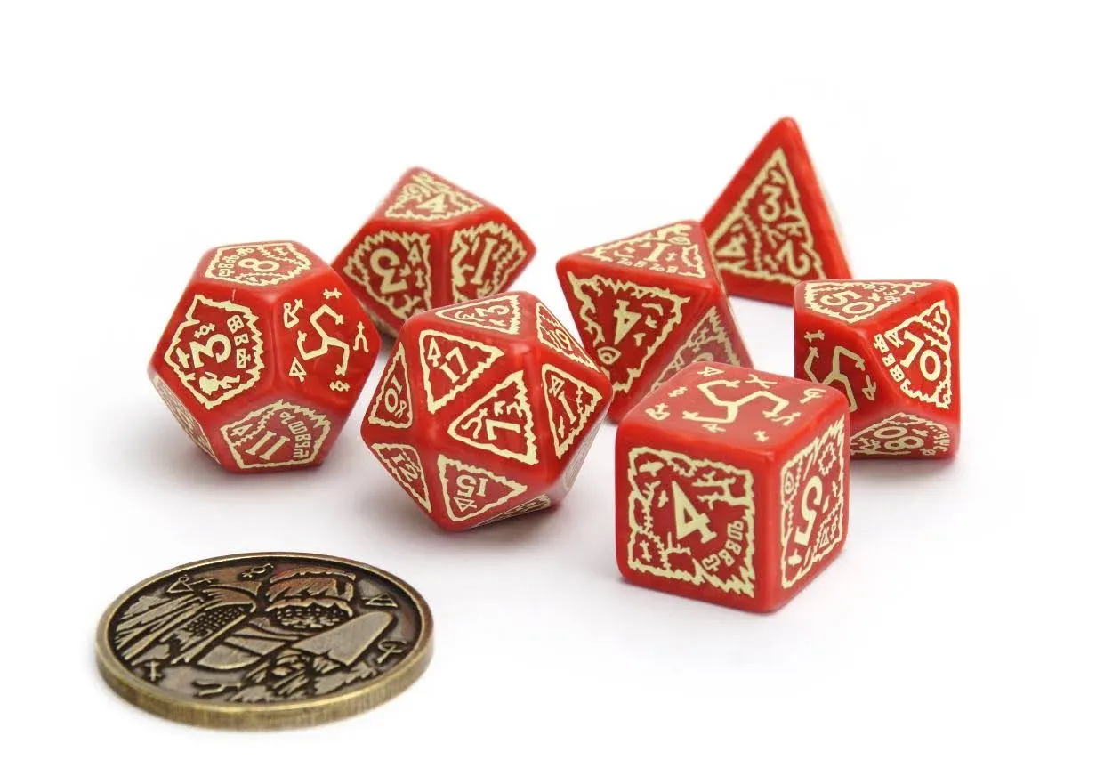 Q Workshop The Witcher Dice Set Crones - Brewess Dice Set 7 with Coin